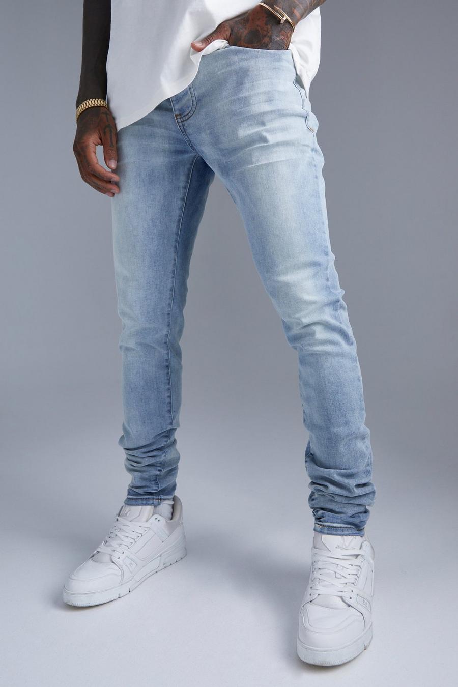Ice blue Stacked Stretch Skinny Jeans image number 1