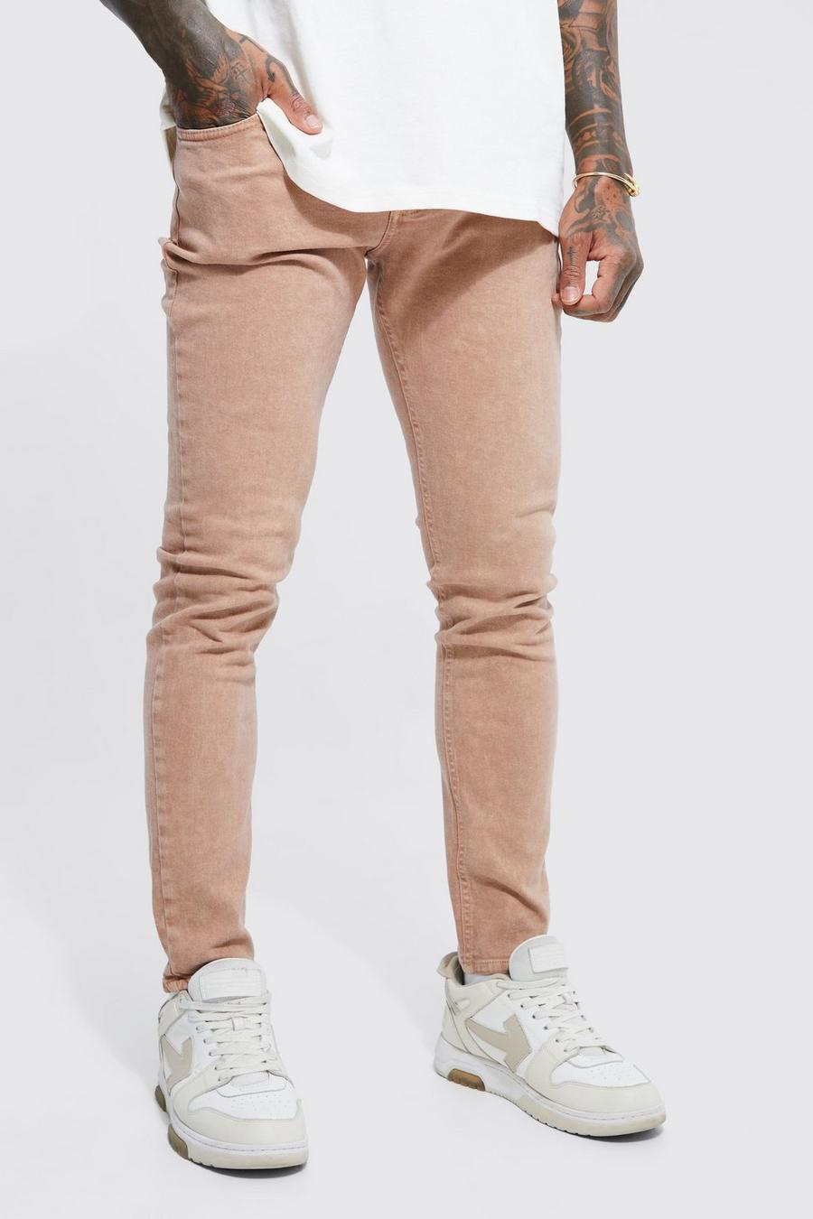 Skinny Stretch Overdyed Stone Wash Jeans image number 1