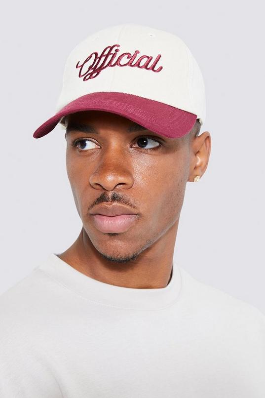 Men's Official Embroidered Contrast Cap | Boohoo UK