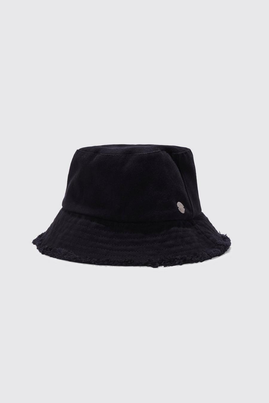 Raw Edge Bucket Hat, Black image number 1