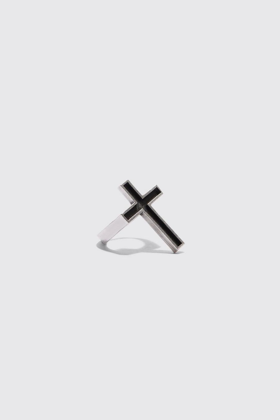 Silver argent Cross Ring