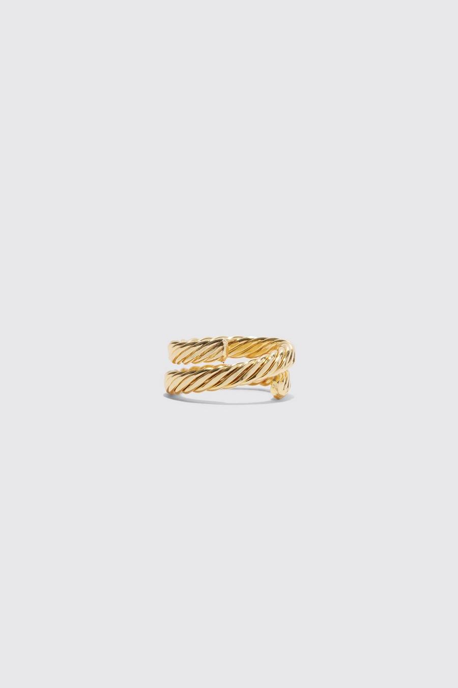 Gold metallic Braided Ring