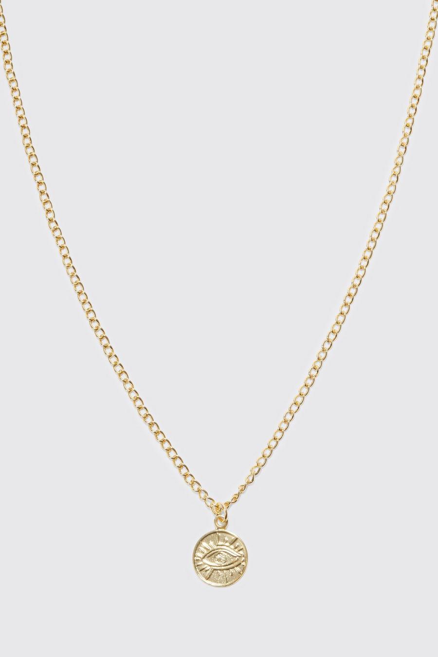 Gold Eye Pendant Necklace image number 1
