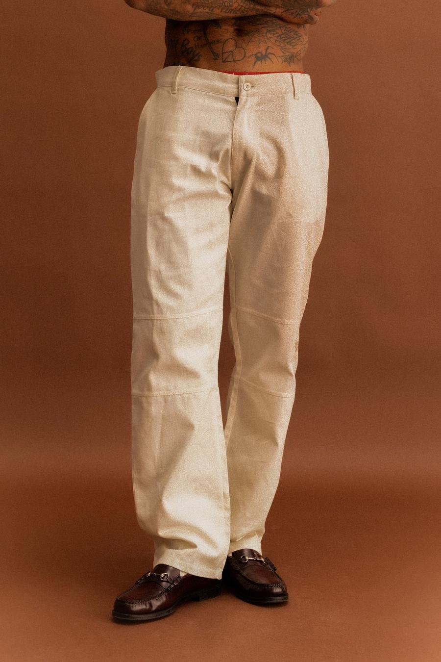 Ecru Fixed Waist Relaxed Fit Trouser image number 1