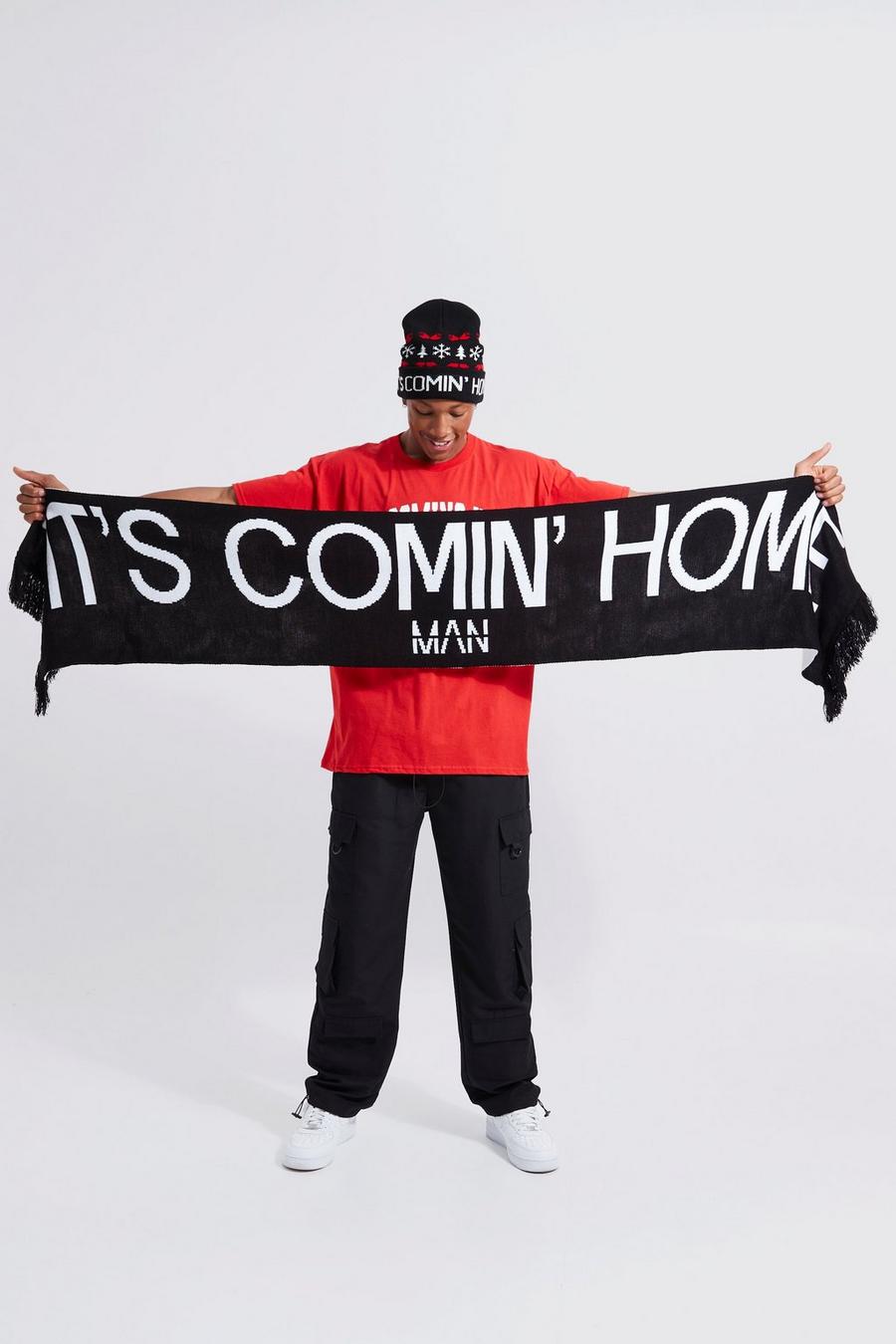 Black It's Comin Home Scarf image number 1