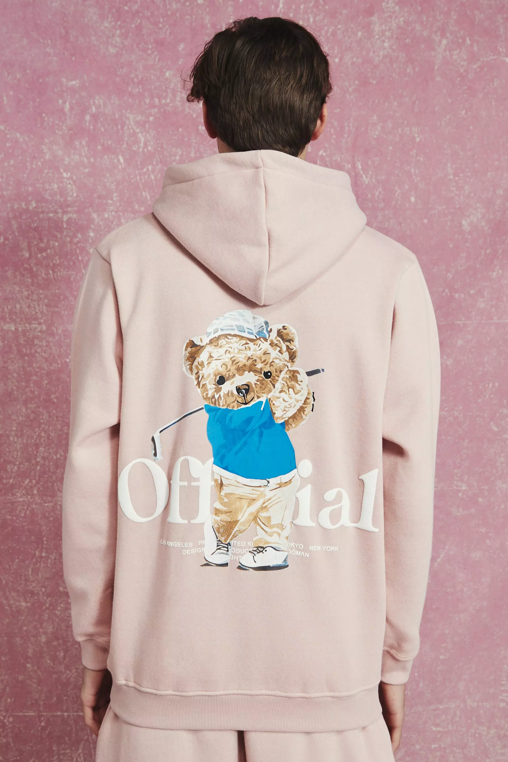 Half zip teddy top hoodie