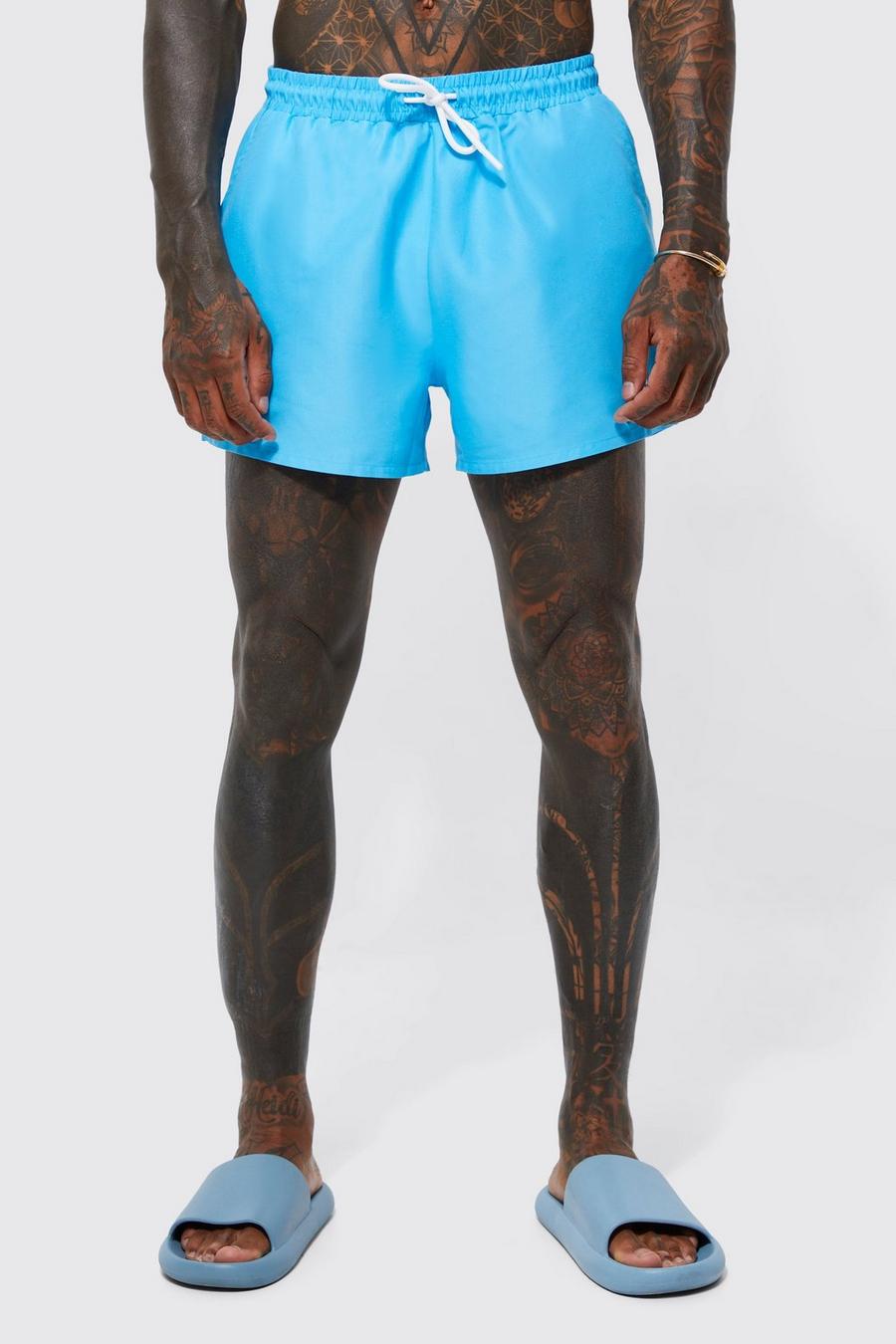 Light blue azzurro Original Man Short Length Swim Shorts