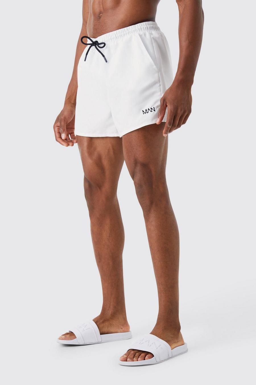 White Original Man Short Length Swim Shorts image number 1