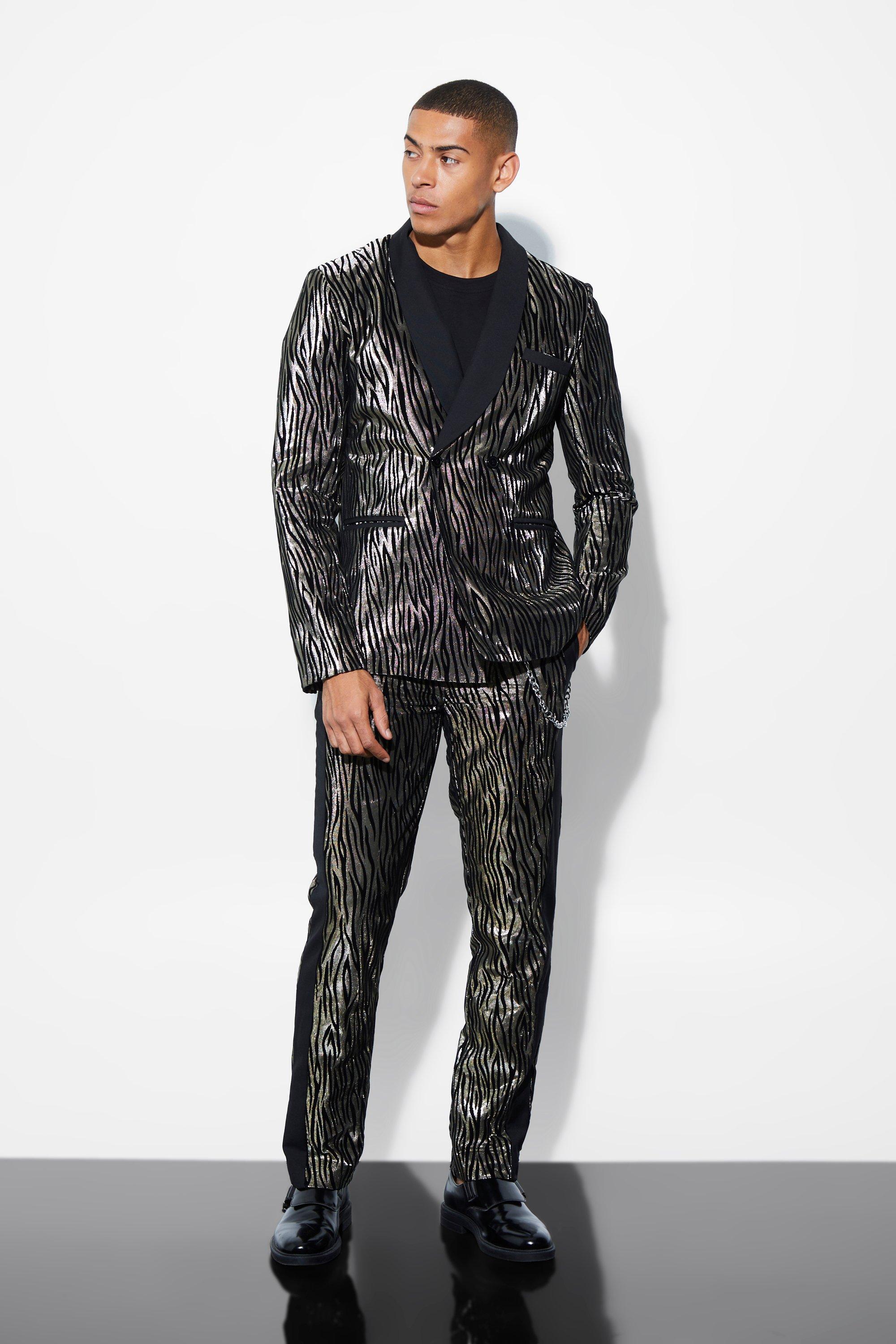 Animal print 2025 suit jacket