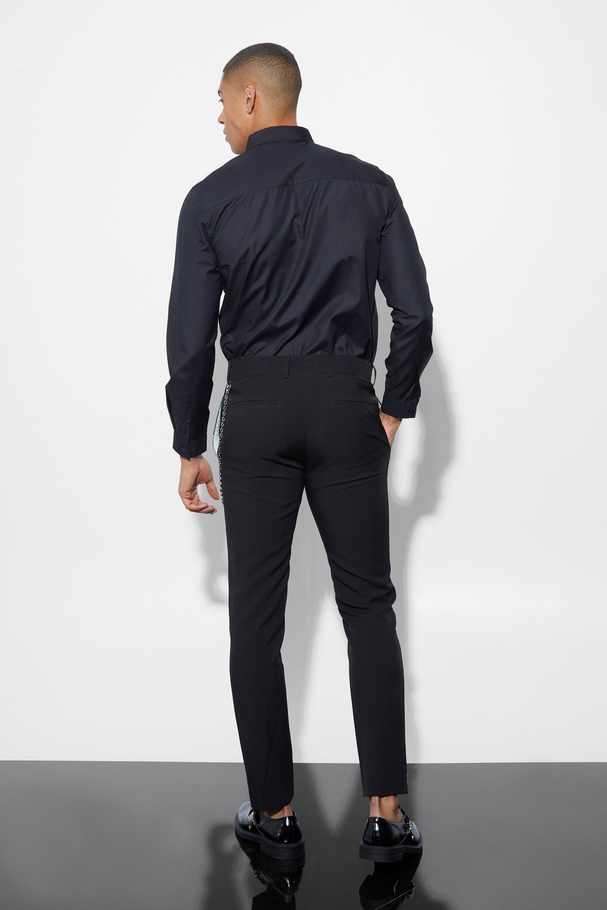 Black skinny suit hot sale pants