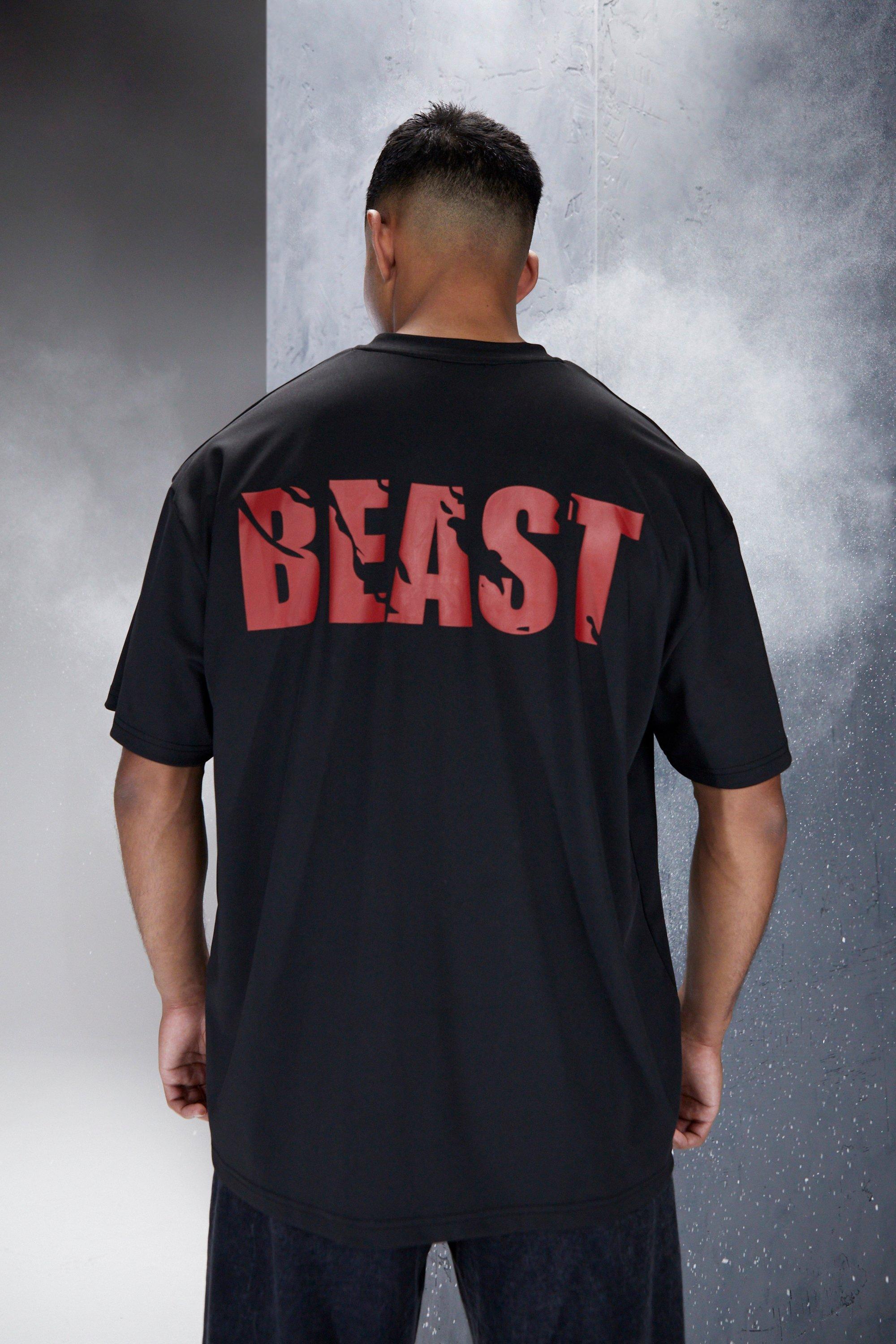 Man Active Beast Oversized T Shirt | boohoo