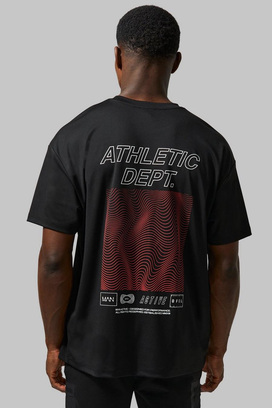 Black Man Active Oversized Graphic T-shirt image number 1