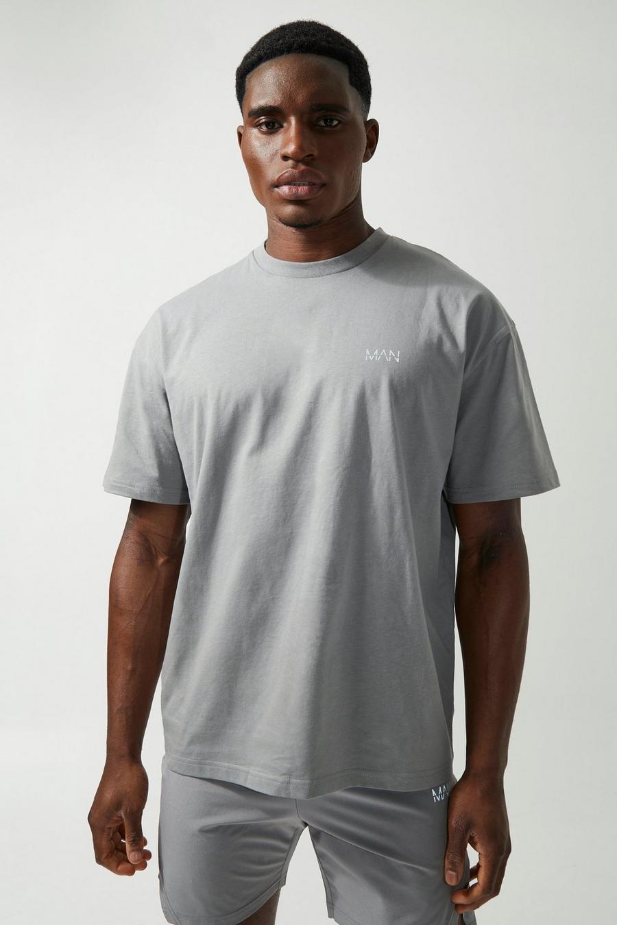 MAN Active x Andrei - T-shirt oversize, Ash grey