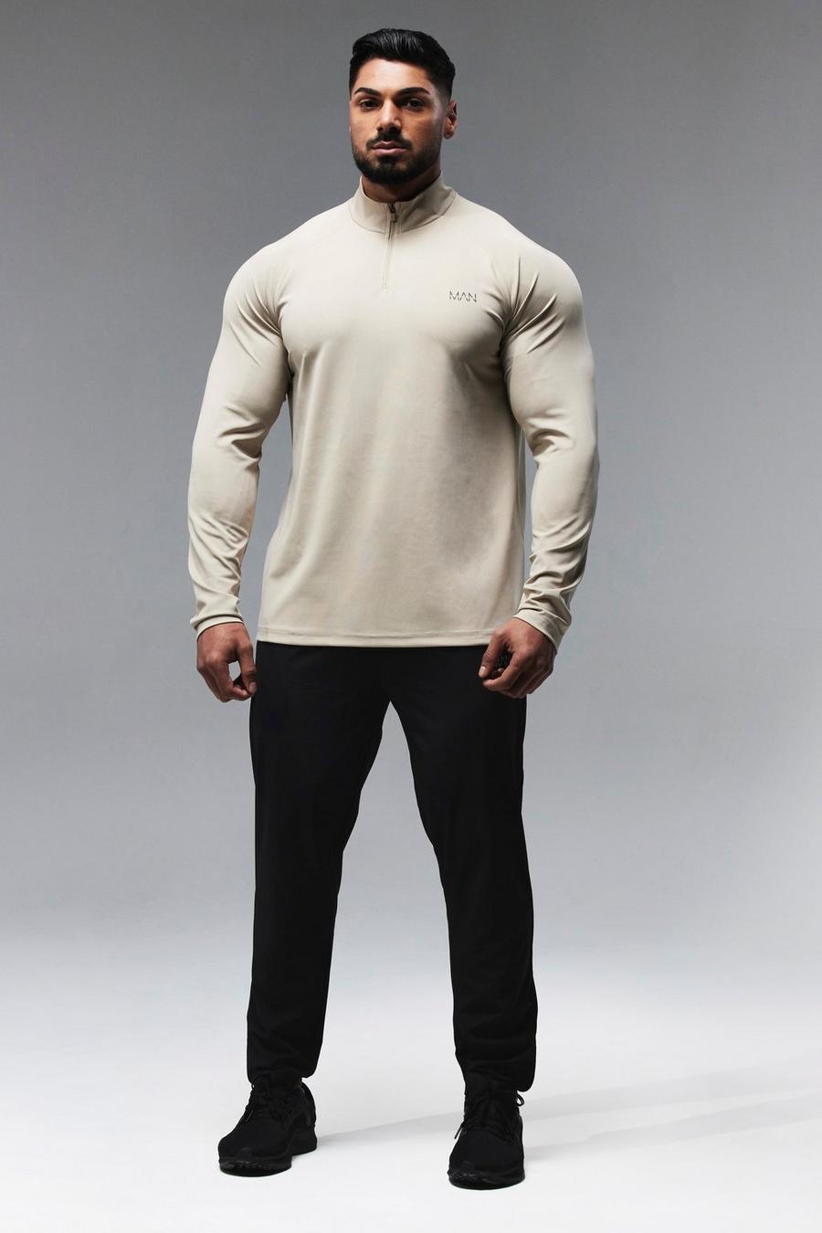 Taupe Man Active X Andrei Funnel Neck Tracksuit image number 1