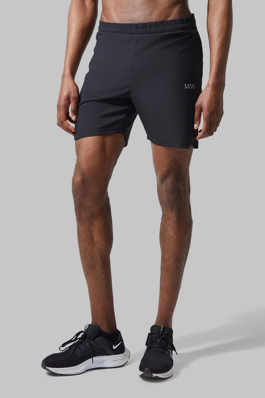 Black svart Man Active X Andrei Stretch Gym Shorts image number 1