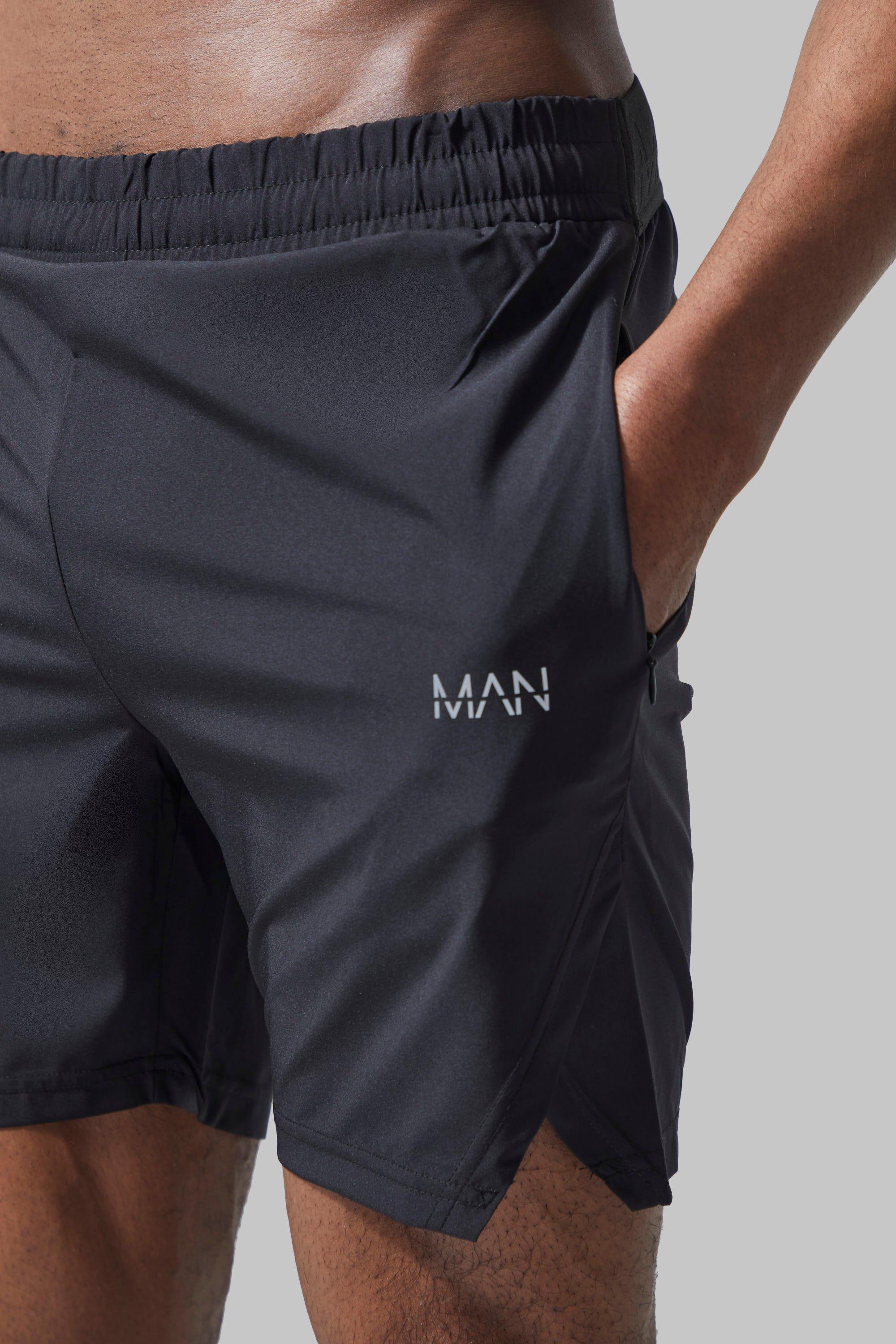 Man Active X Andrei Stretch Gym Shorts boohoo