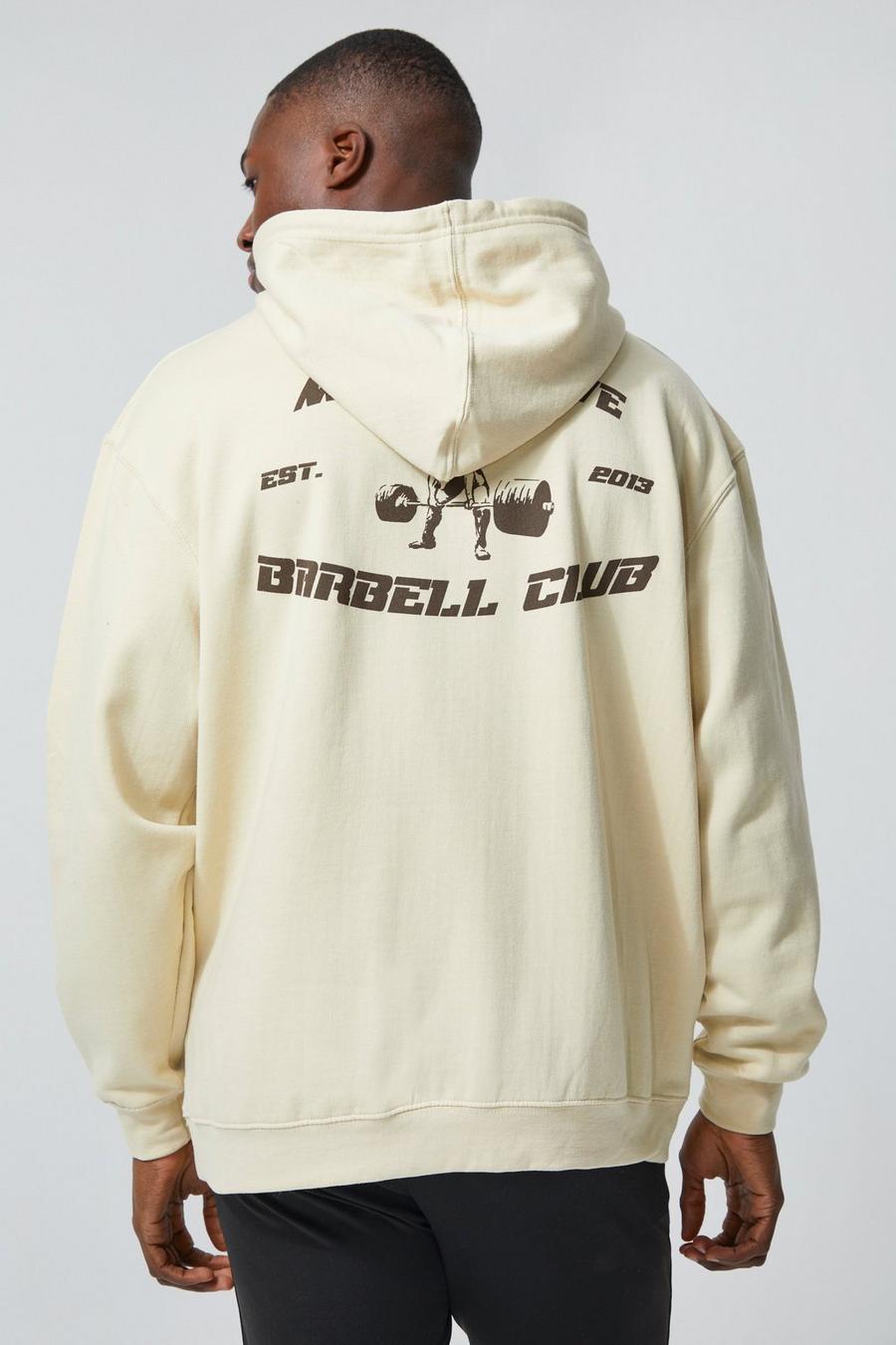 Sand Man Active Barbell Club Oversized Hoodie image number 1