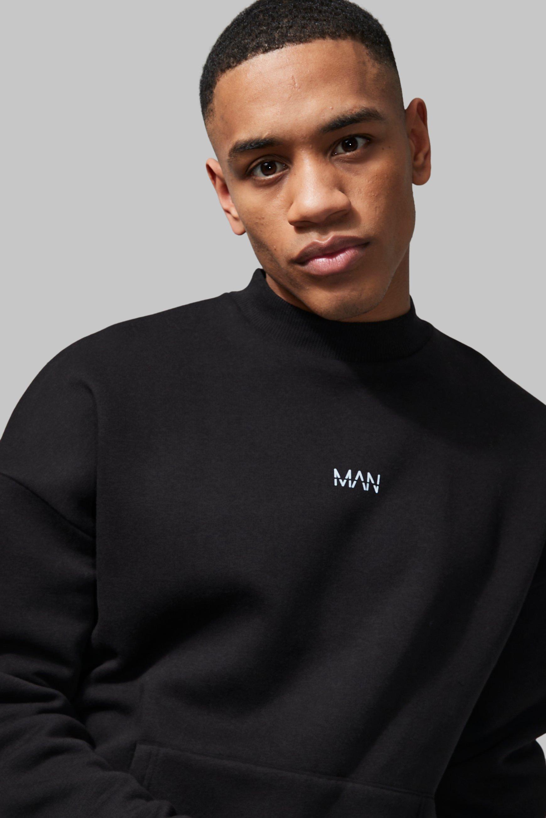 Mock neck shop crew neck