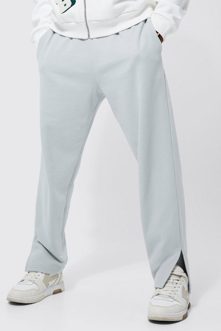 Khaki MAN Official Oversize mjukisbyxor med slits image number 1