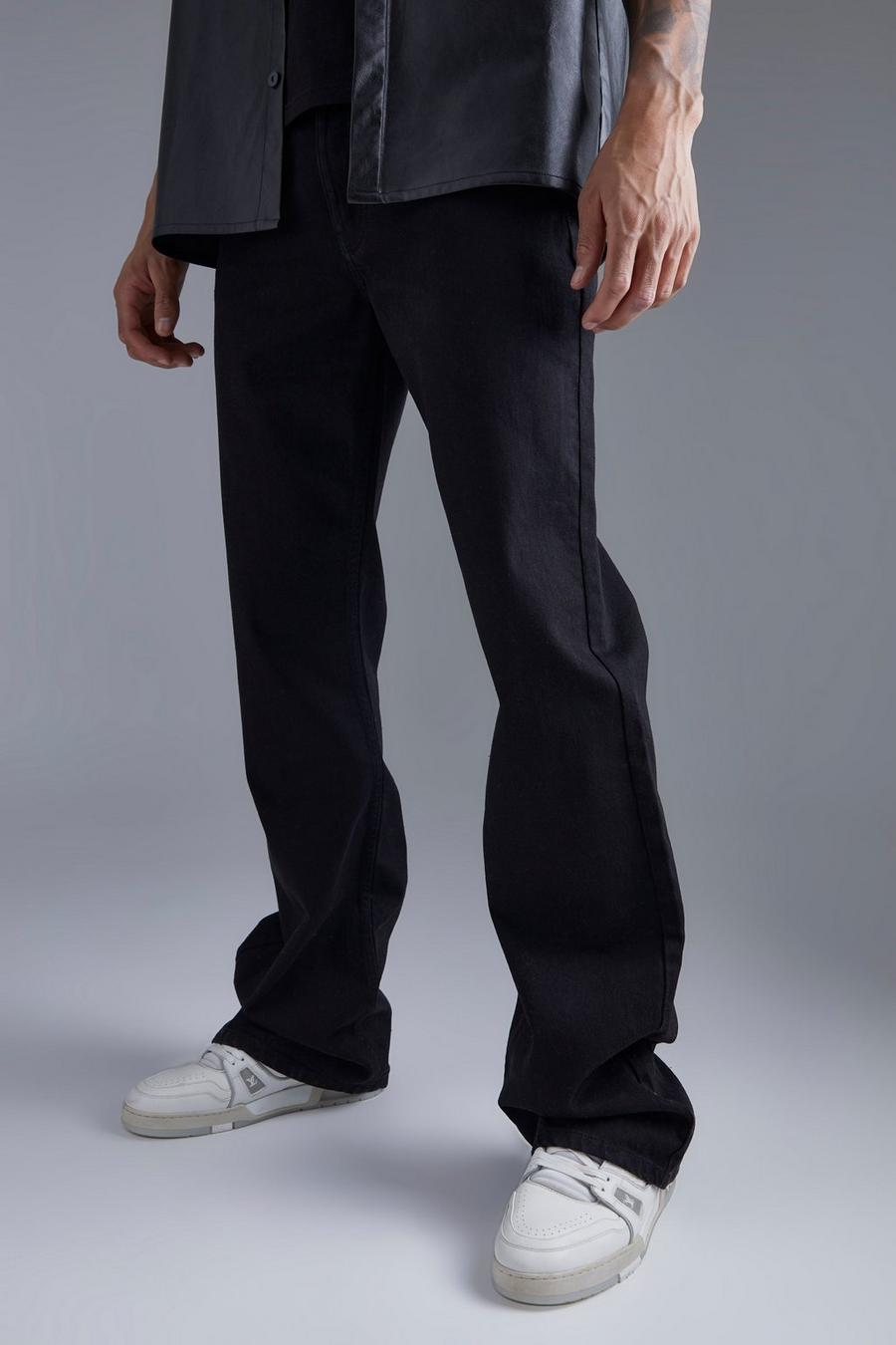 True black Tall Relaxed Rigid Flare Jeans   image number 1