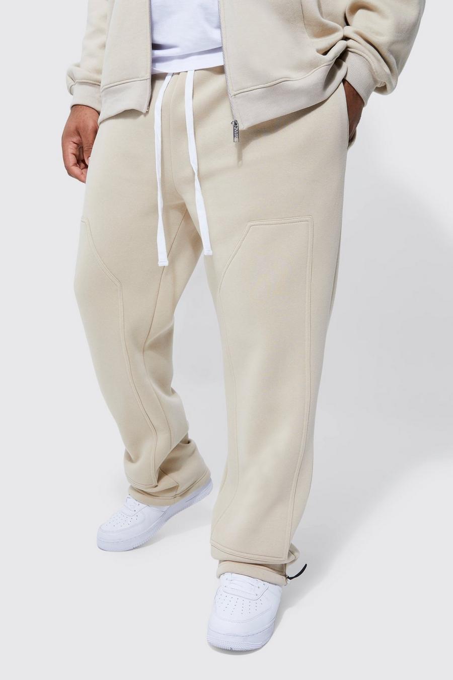 Stone Plus Worker Panel Flare Jersey Jogger image number 1