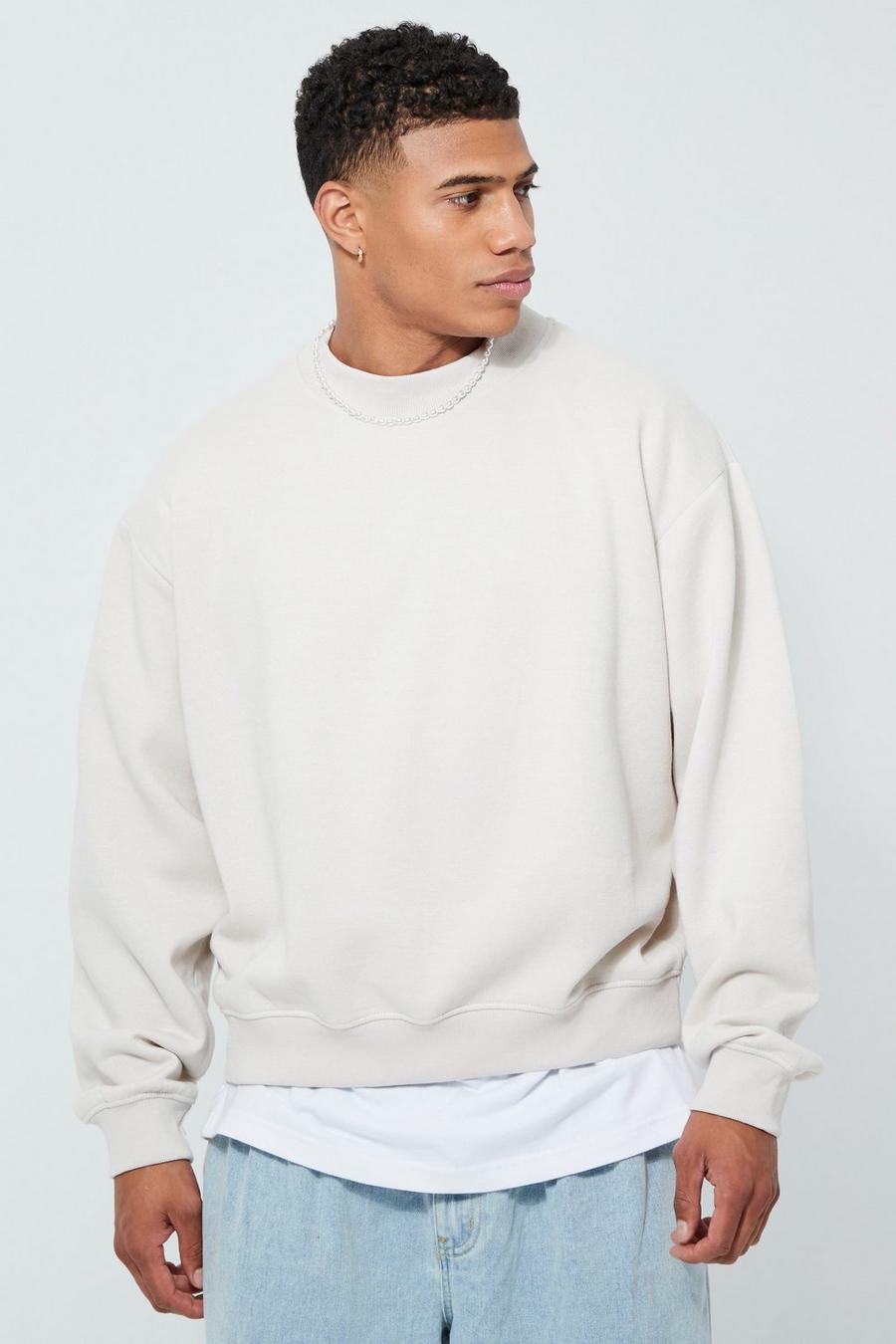Kastiges Basic Oversize Sweatshirt, Stone beige
