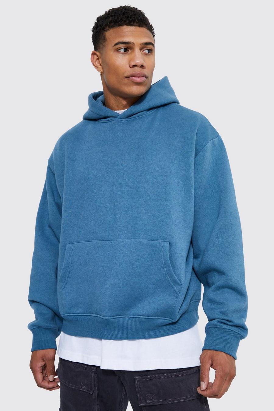 Blue blå Basic Oversize hoodie