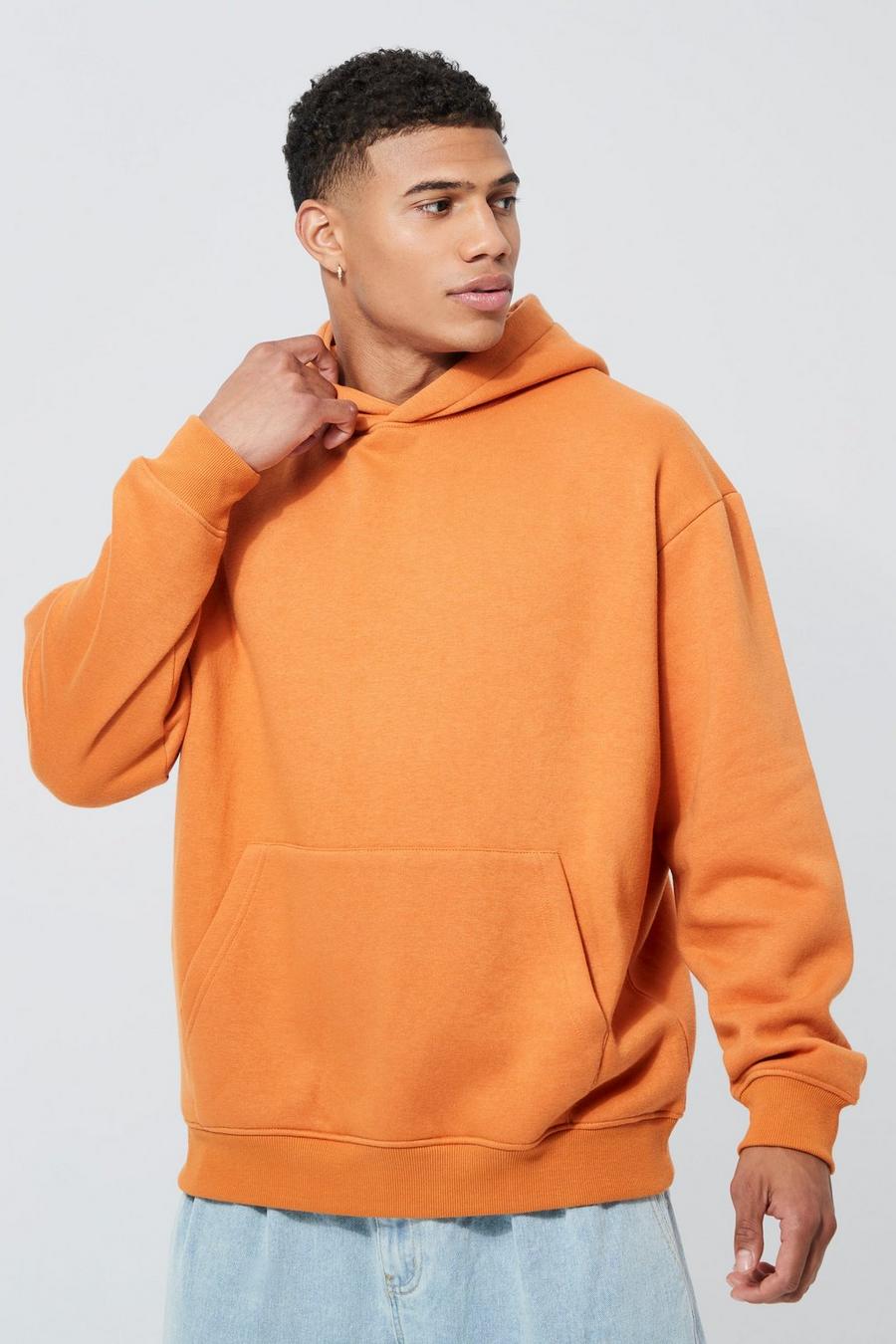 Orange Basic Oversized Hoodie image number 1