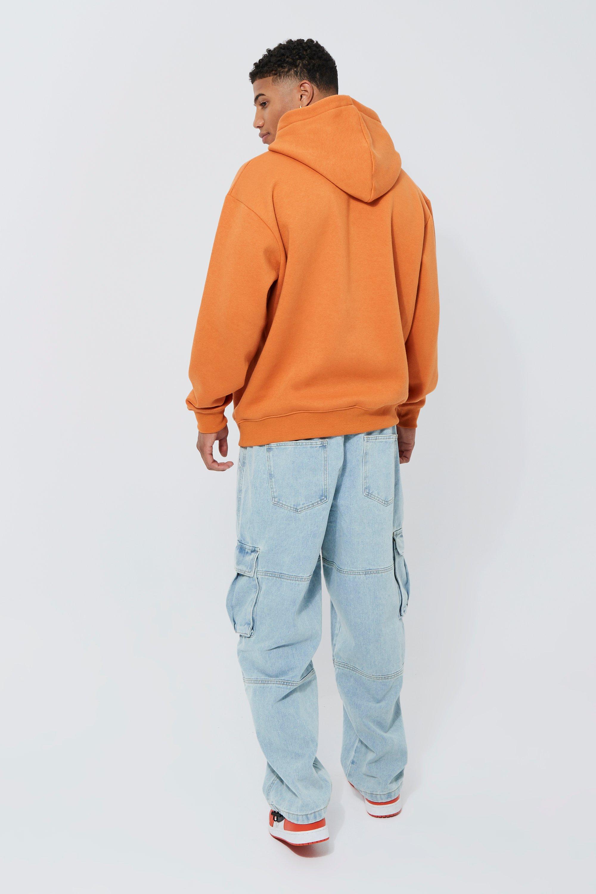 Boohoo orange online hoodie