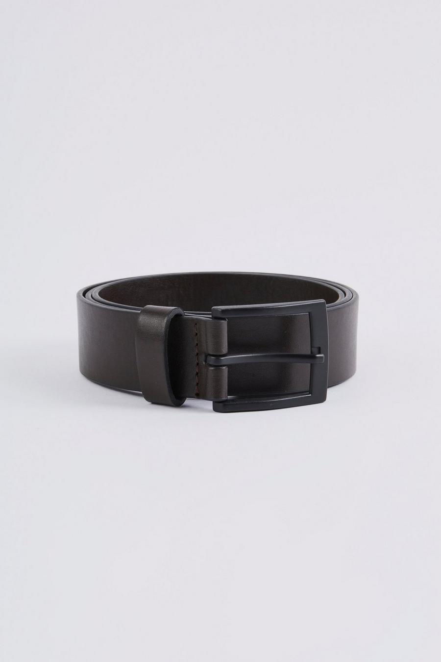 Brown Faux Leather Smart Belt image number 1