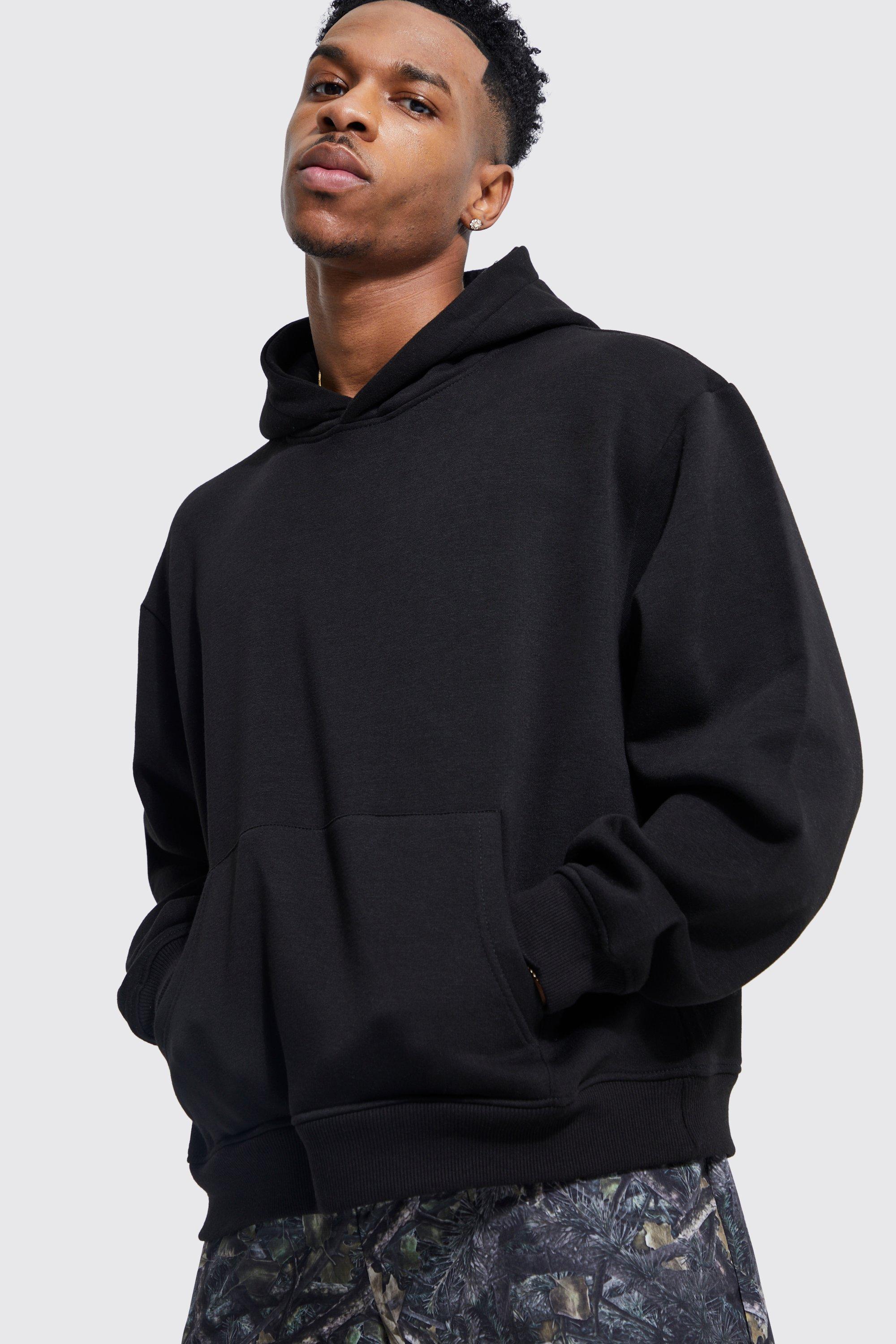 Black hoodie clearance boohoo