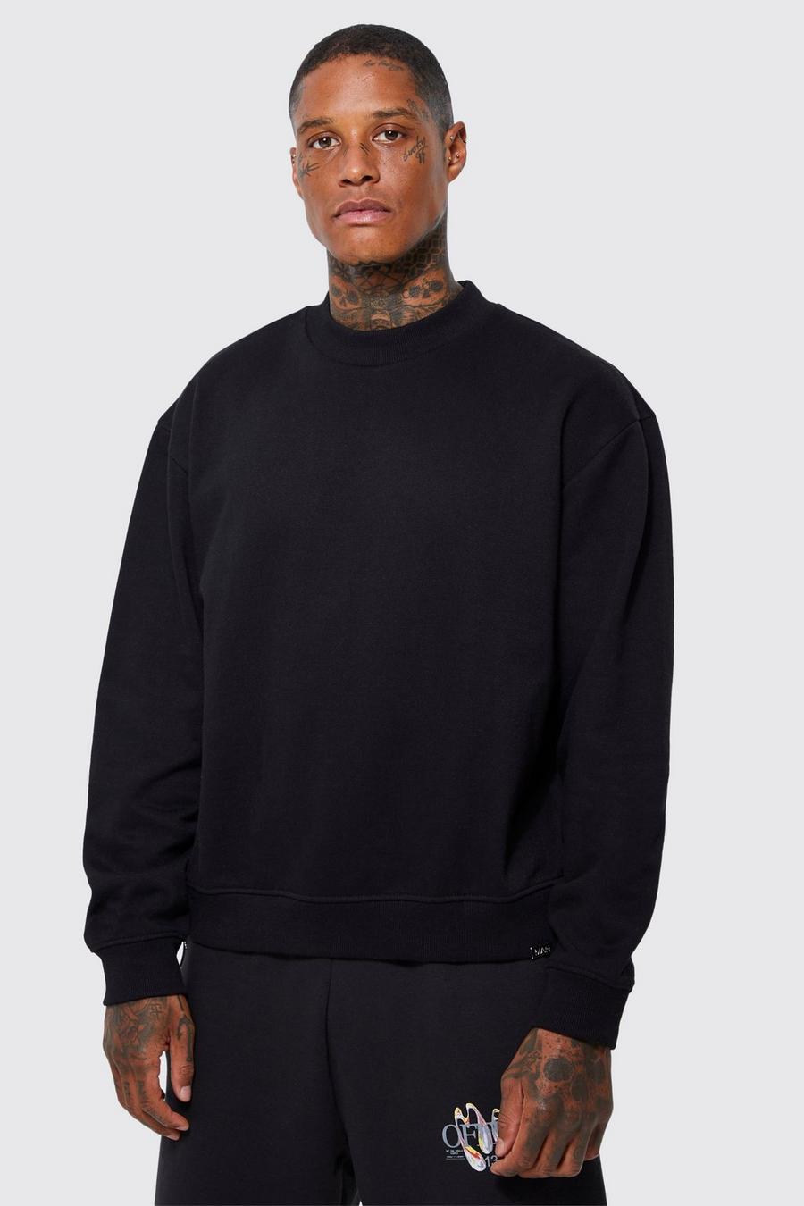Black nero Heavyweight Loopback Boxy Sweatshirt