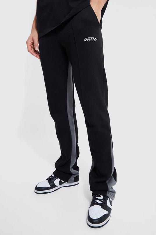 Tall Stacked Flare Contrast Gusset Jogger | boohoo