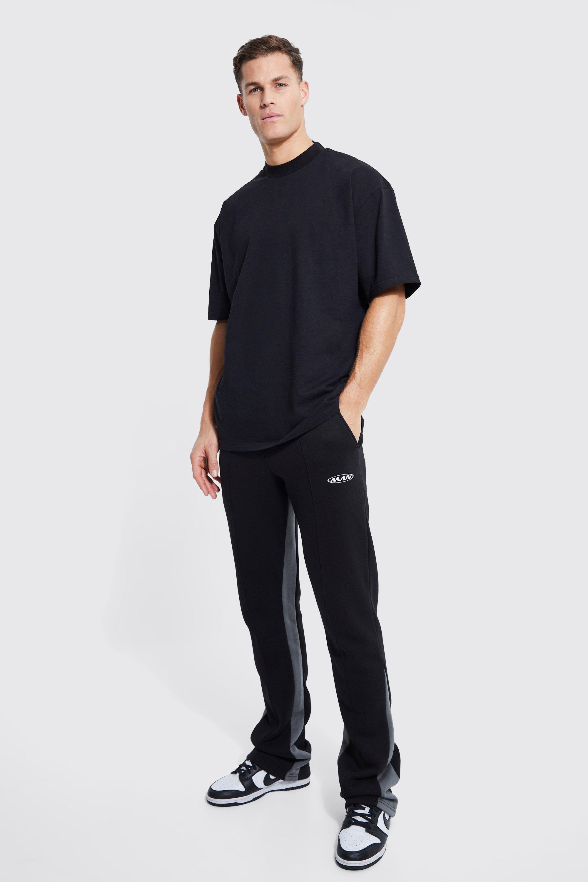 Man Slim Stacked Flare Contrast Gusset Jogger