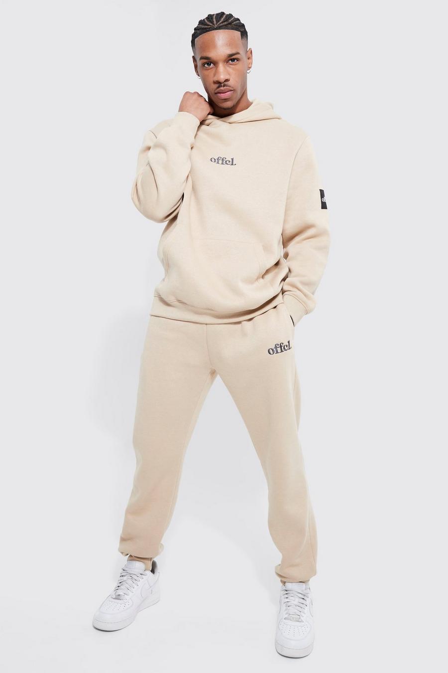 Offcl Tape Detail Hooded Tracksuit | boohoo