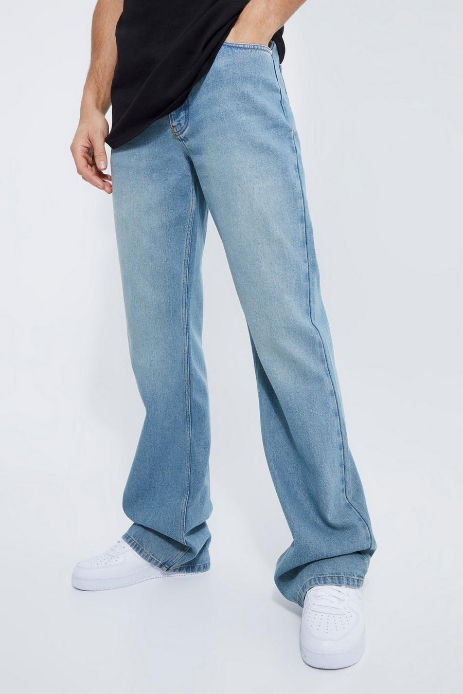 Antique wash Tall Relaxed Rigid Flare Jeans   image number 1