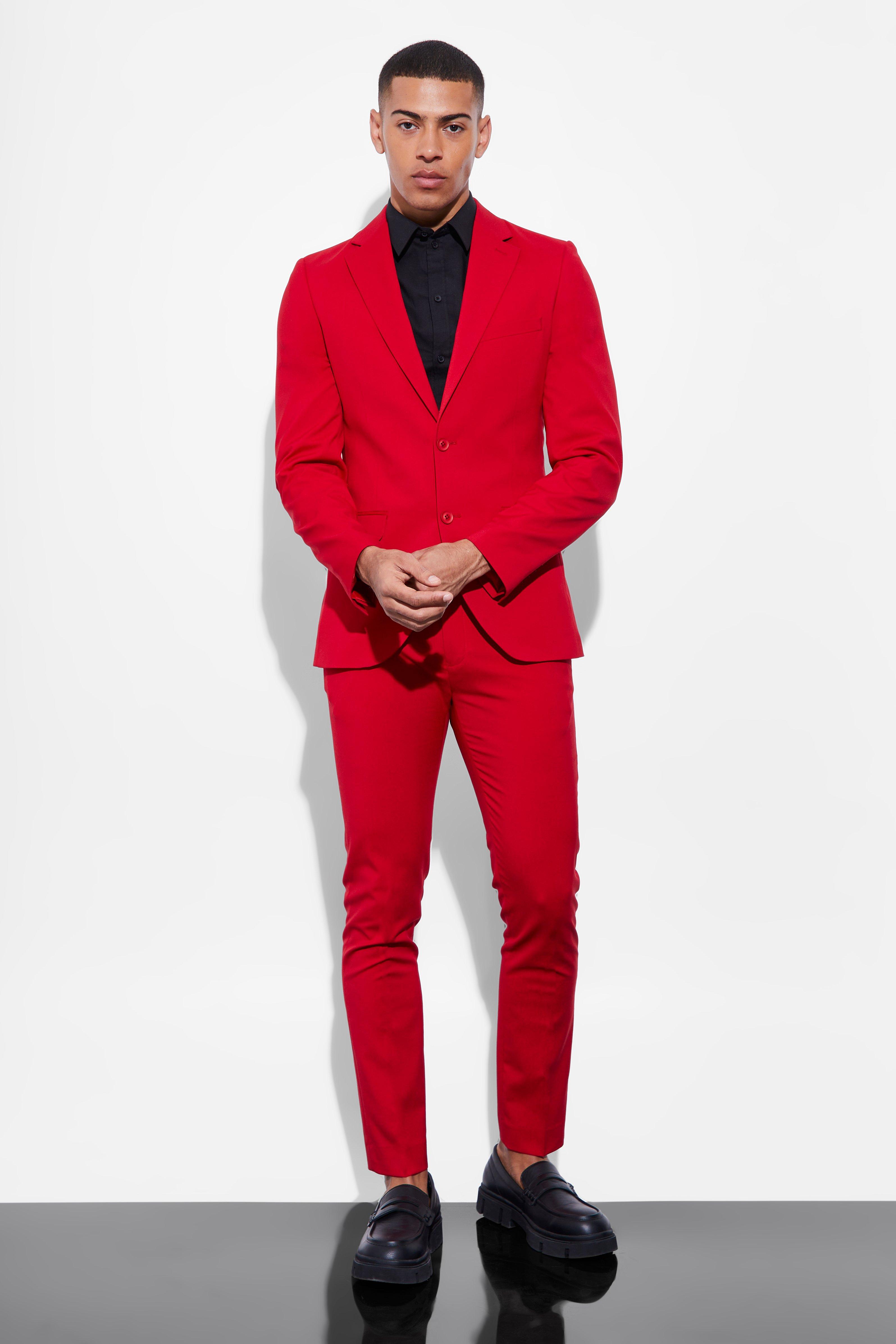 Boohoo hot sale red trousers