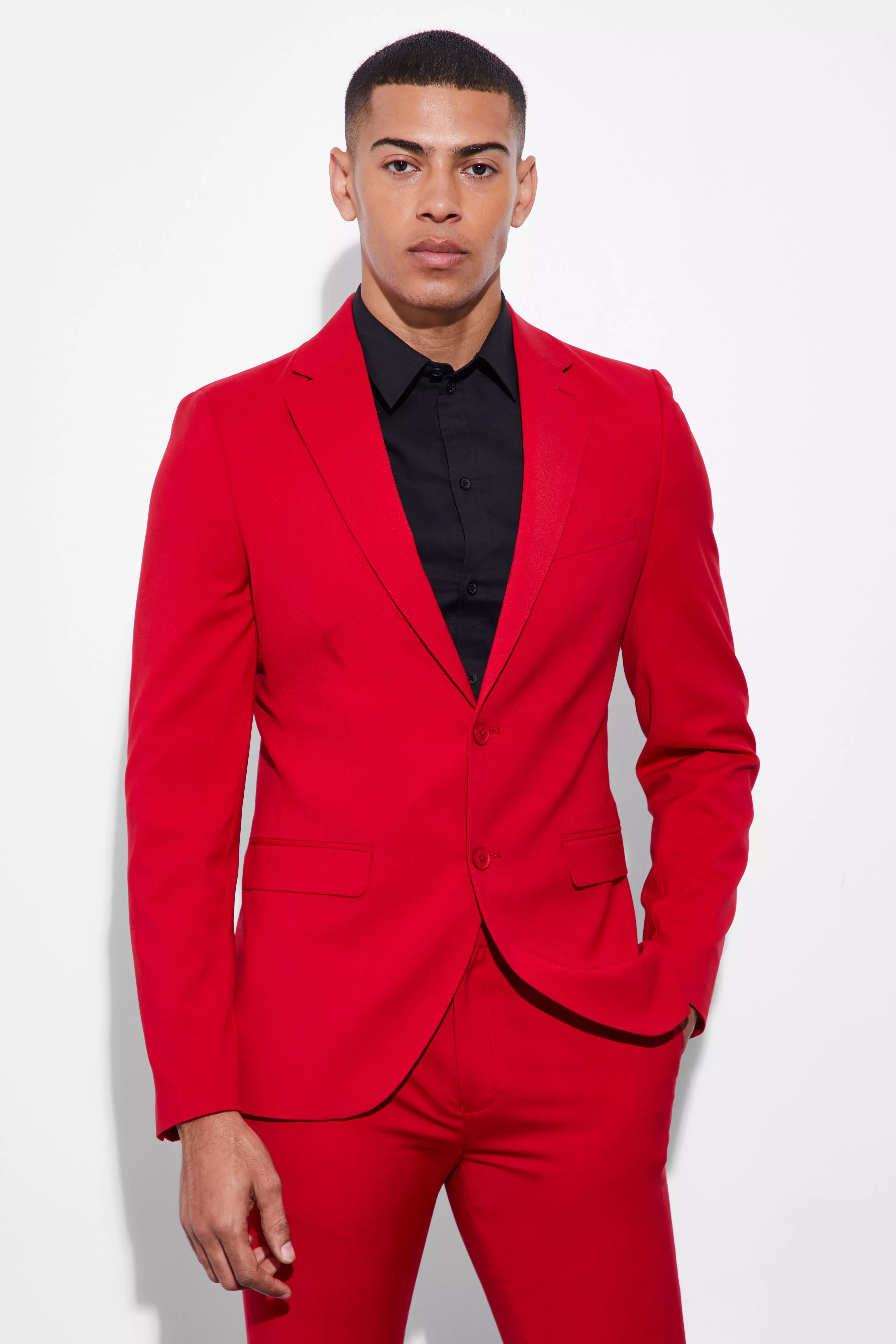 Red sales suit jacket