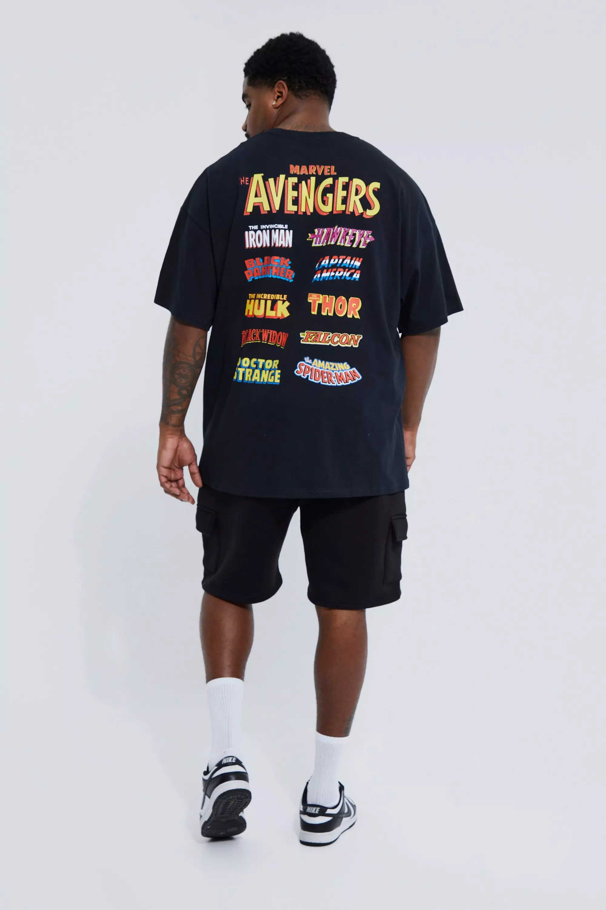 Avengers black cheap t shirt