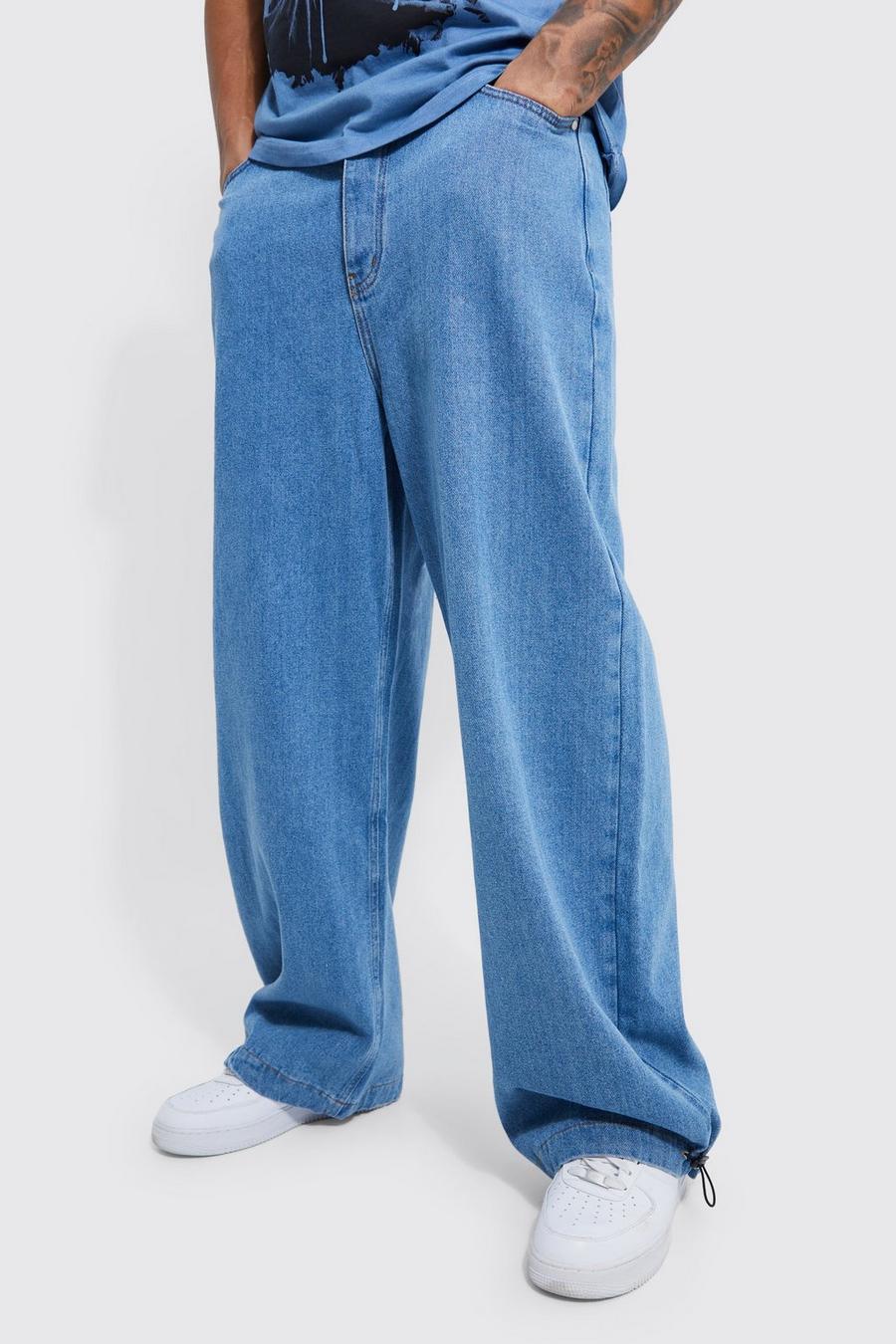 Mid blue blå Tall Denim Parachute Jeans