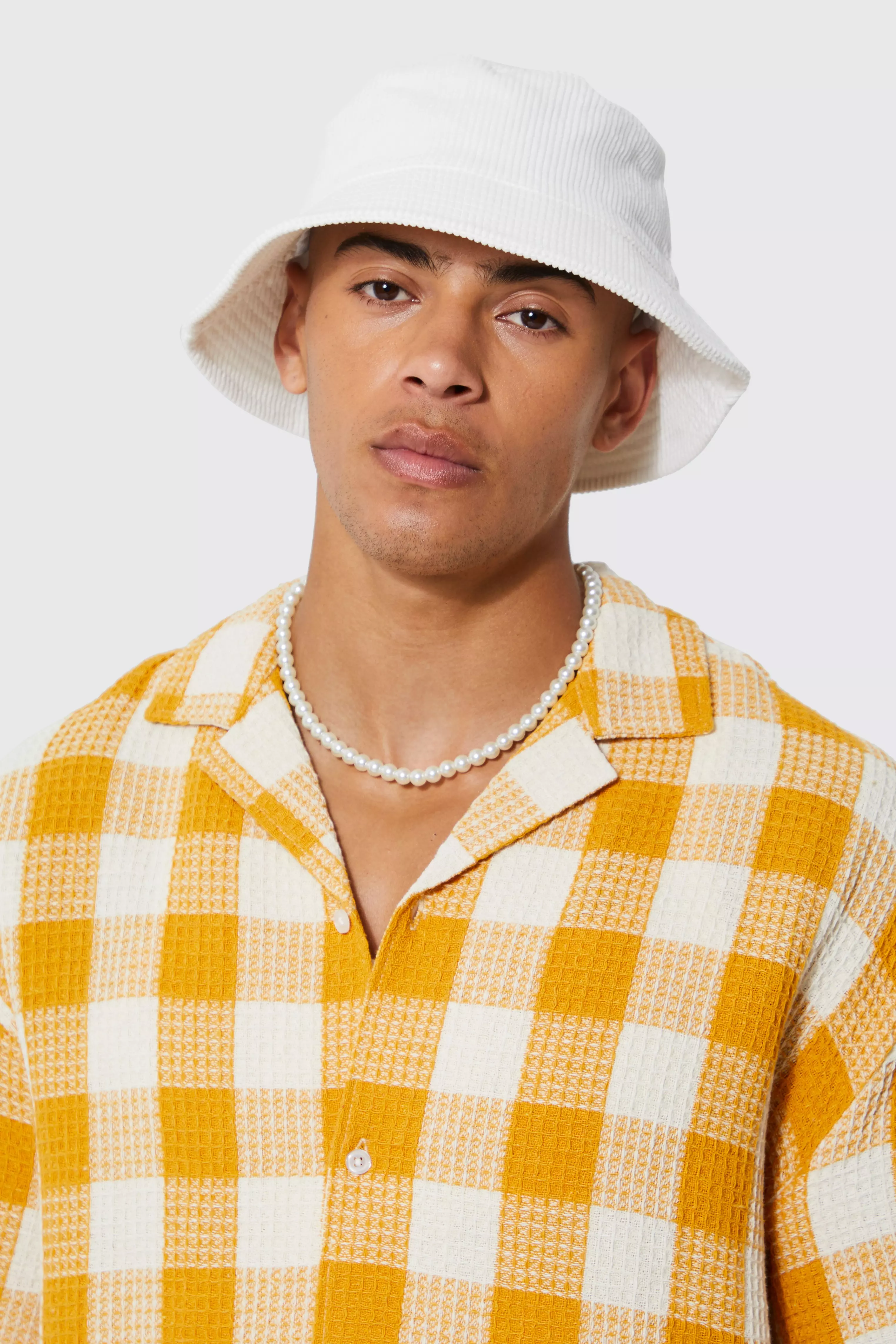 White Cord Bucket Hat alternative image