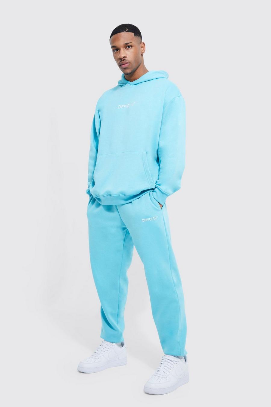 Blue Lightweight Oversized Official Hooded Tracksuit