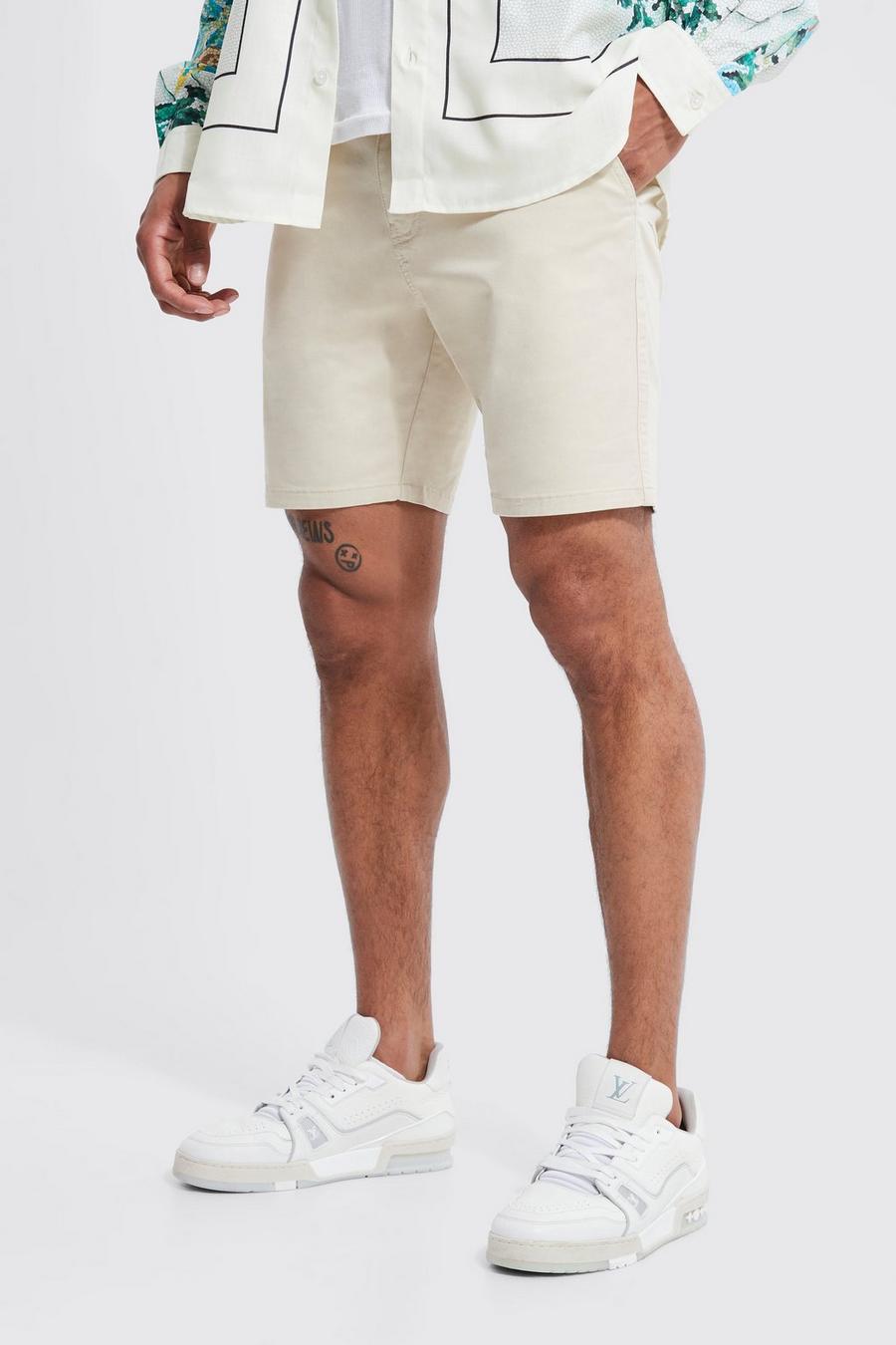 Short chino stretch, Stone image number 1