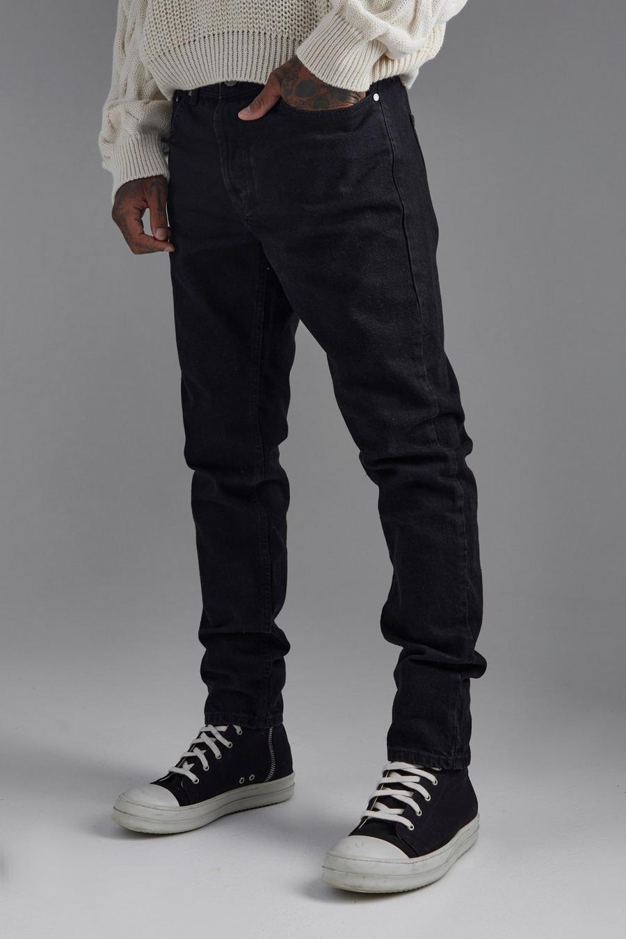 True black Onbewerkte Slim Fit Jeans image number 1