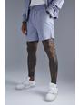 Navy Elasticated Linen Shorts