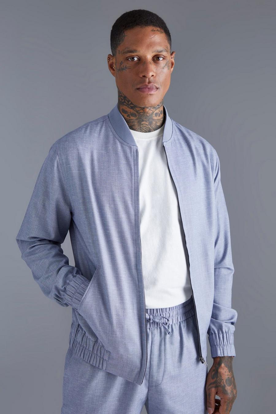 Linen Bomber Jacket | boohoo USA Linen Bomber Jacket | boohoo USA
