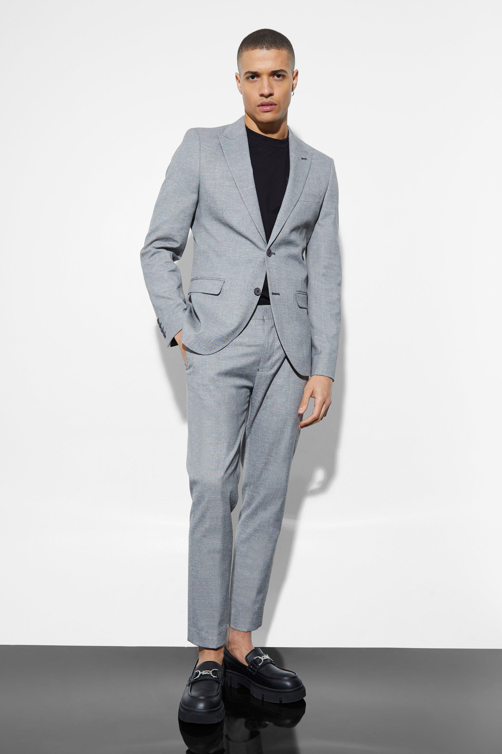 Mens slim fit sale linen suits