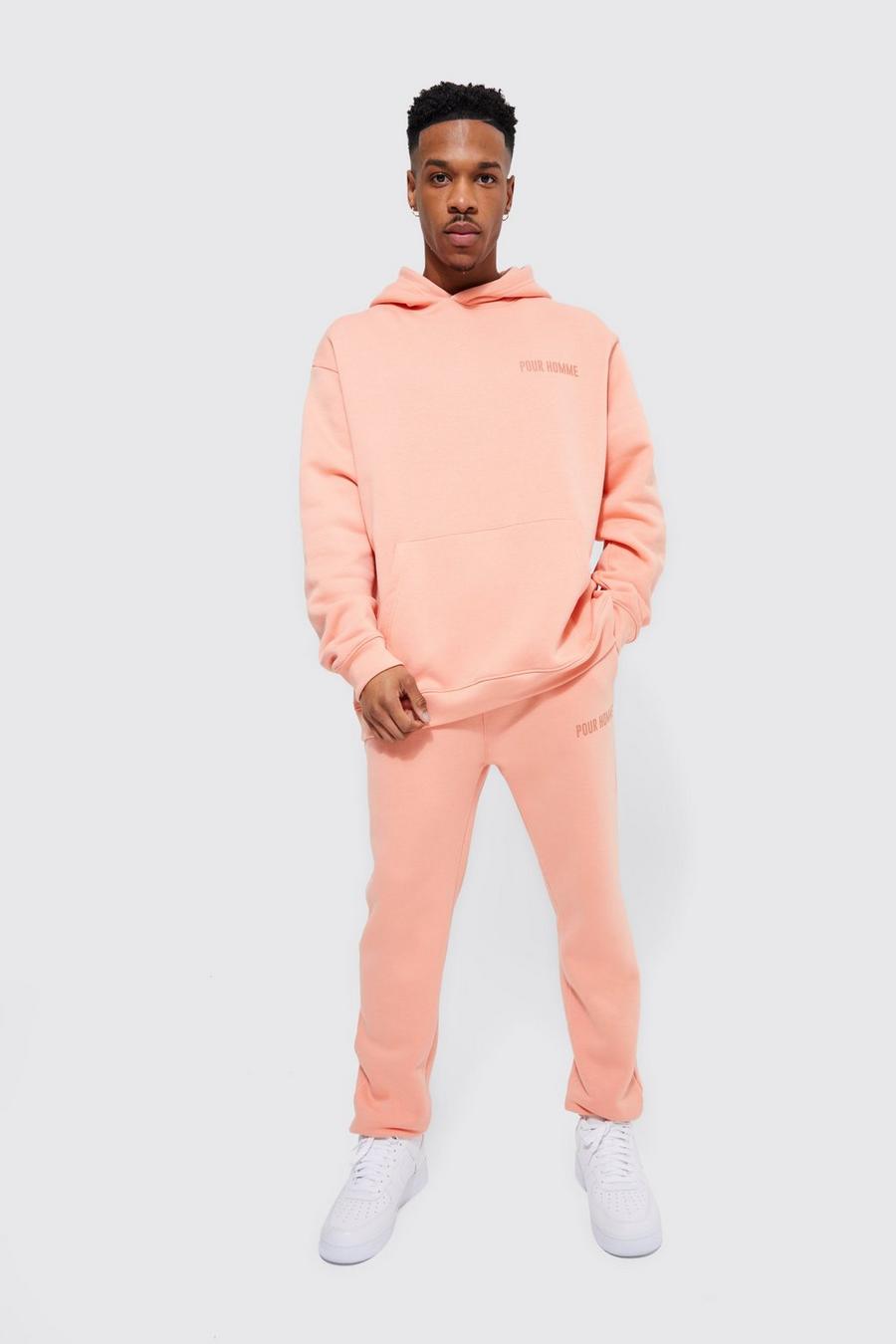 Coral Oversized Pour Homme Hooded Tracksuit image number 1
