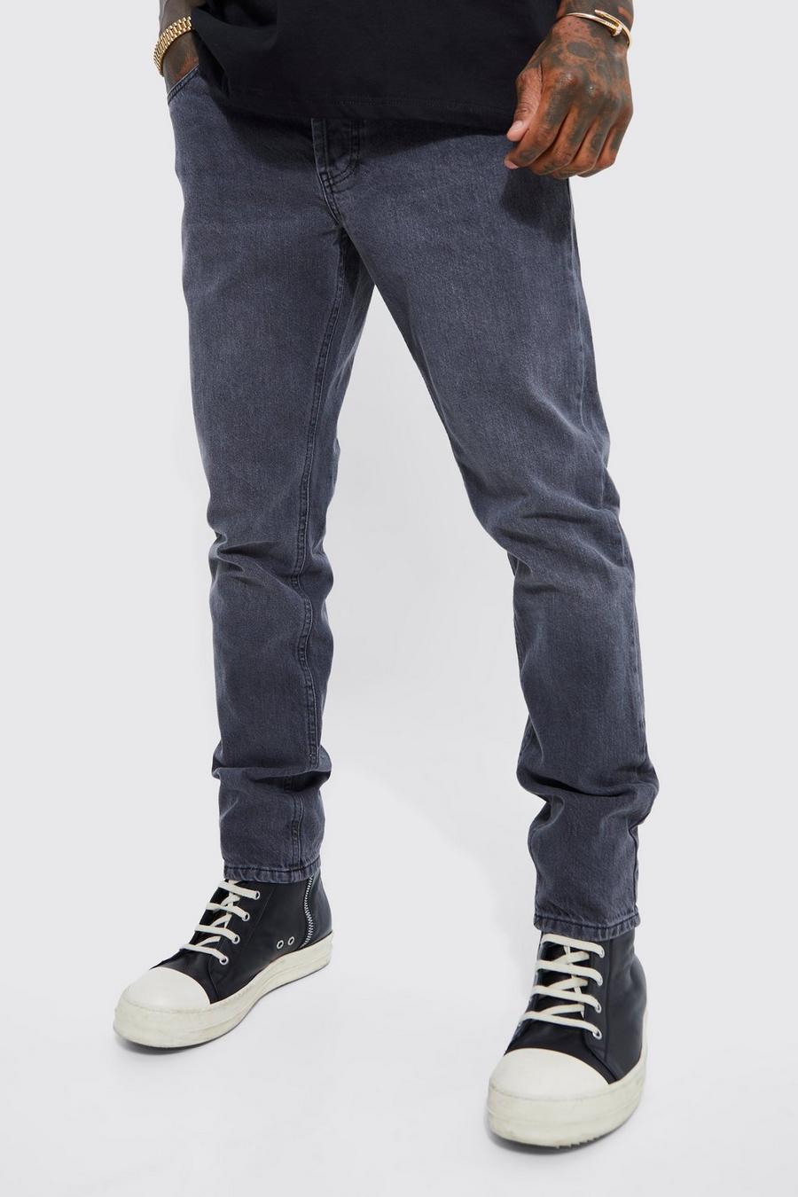 Mid grey Slim Fit Rigid Jeans