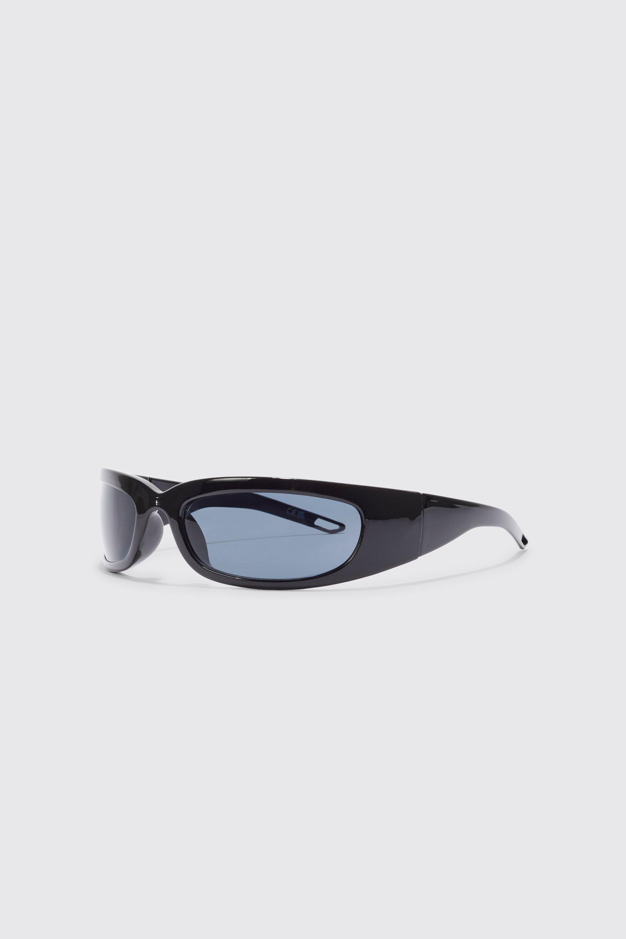 Angled Lens Wrap Sunglasses boohoo IE